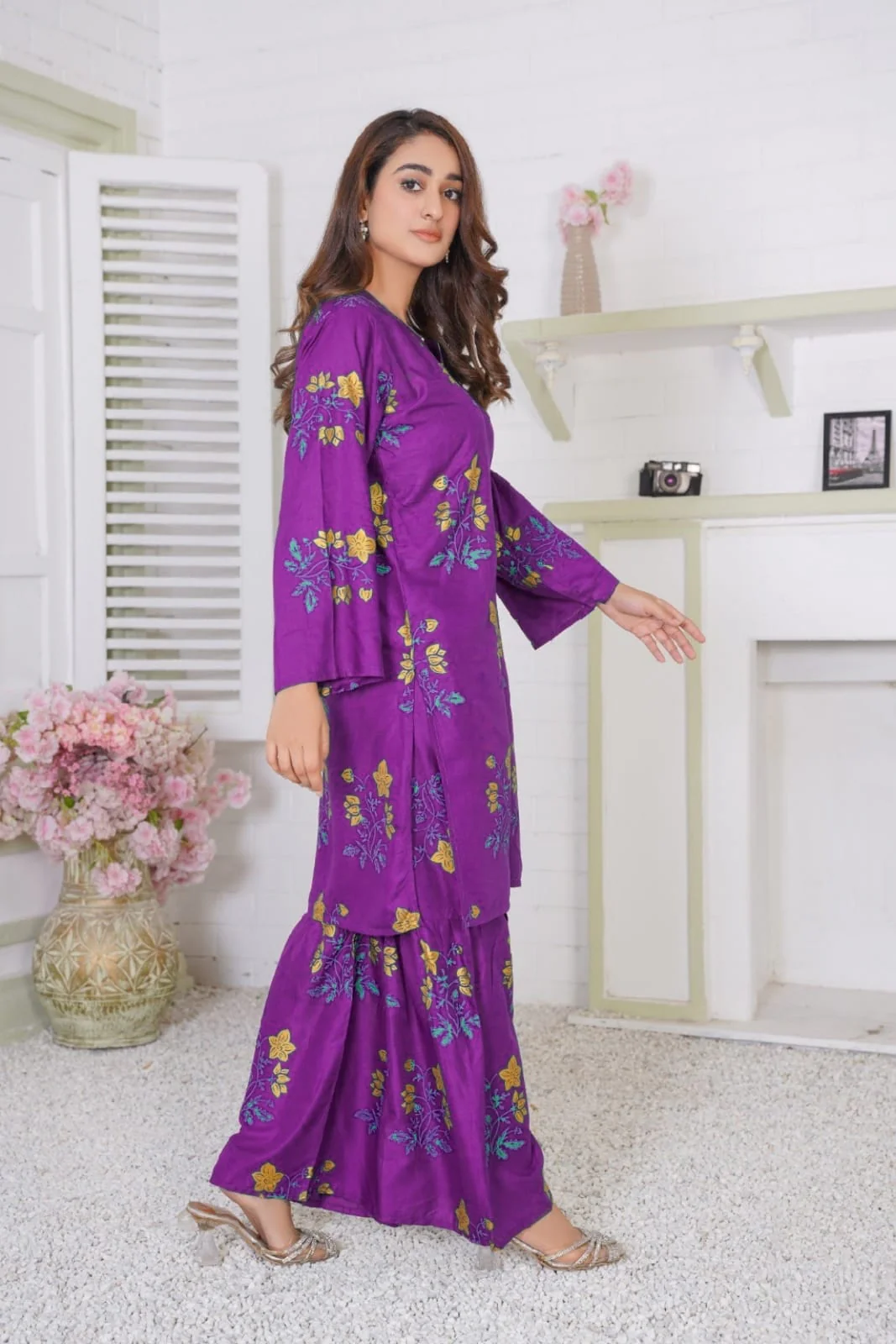 Printed Shirt With Sharara - Image 6